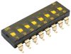 Low profile, gull-wing (SMT) DIP switch
