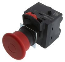 OMRON INDUSTRIAL AUTOMATION A22NEMPPD01N Emergency Stop Switch, SPST-NC, Pull to Reset, Push In, 5 A, 125 V
