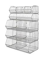 QUANTUM STORAGE WR5-36MSBA Unidad de Estantería, Alambre Abierto, Acero, 5 Cestos, 5 Estantes, 54" x 20" x 36"