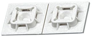 PANDUIT ABM100-A-C Cable Tie Mount, 4 Way Entry, Adhesive, White, Nylon 6.6 (Polyamide 6.6), 25.4 mm, 25.4 mm