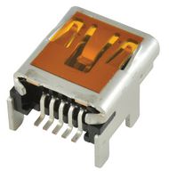 Molex's Universal Serial Bus (USB) Mini-B Receptacle, Right-Angle, Surface Mount Solder Tails and Shell Tabs, with Cover Tape, Lead-Free, LCP Housing