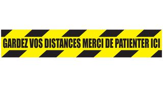 Distance Floor Strip Sign, French