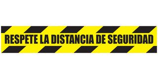 Distance Floor Strip Sign, Spanish