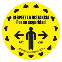 Social Distancing Circle Sign, Spanish