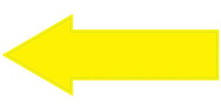 Medium Arrow, Warning Sign, Yellow