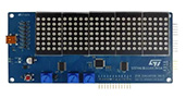 The STEVAL-LLL013V1 is a 7x25 LED matrix board controlled by two STP16CPC26 LED drivers.